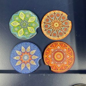 Cup holder coasters for car